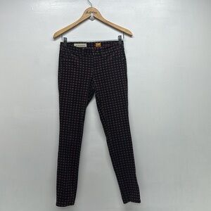 Pilcro and the Letterpress Corduroy Pants Pant Trouser Floral Green Pink Size 26